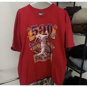 Vintage 1999 Mark Mcgwire 500 Plus Career Home Runs Shirt Size Xl Pro Player Tag